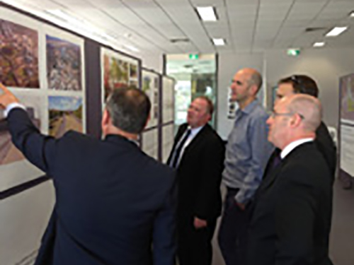 Pictured reviewing Canberra’s City To Lake Display