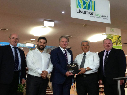 Pictured at a meeting with Liverpool City Council